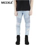 Hi-Street Mens Ripped Rider Biker Jeans Motorcycle Slim Fit Washed Black Grey Blue Moto Denim Pants Joggers For Skinny Men AY724-Low Cost Product-Low Cost Product