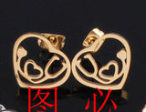 18K Rose Gold/Gold/Silver Heart Stethoscope Stud Earrings for Women Fashion Brinco Doucles D'oreille Bijoux Earring Jewelry-Low Cost Product-Low Cost Product
