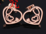 18K Rose Gold/Gold/Silver Heart Stethoscope Stud Earrings for Women Fashion Brinco Doucles D'oreille Bijoux Earring Jewelry-Low Cost Product-Low Cost Product