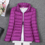 Tengo Thin Down Jacket Female New Long Sleeved Hooded Women Ultra Light Warm Coat-Low Cost Product-Low Cost Product
