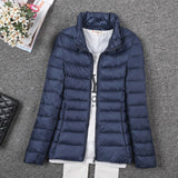 Tengo Thin Down Jacket Female New Long Sleeved Hooded Women Ultra Light Warm Coat-Low Cost Product-Low Cost Product