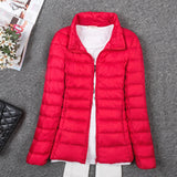 Tengo Thin Down Jacket Female New Long Sleeved Hooded Women Ultra Light Warm Coat-Low Cost Product-Low Cost Product