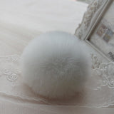 Key Chain Women Ladies Pompon Rabbit Fur Ball Keychain Mobile Phone Plug Backpack Bags Decorations Key Holder Trinket Feida-Low Cost Product-Low Cost Product