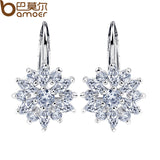 BAMOER Luxury Champagne Gold Flower Stud Earrings with Zircon Stone Women Birthday Gift Bijouterie JIE014-Low Cost Product-Low Cost Product