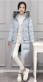 2016 Fashion Long Winter Jacket Women Slim Solid Hooded Fur Collar Zippers Pocket Ladies Long Jacket Warm Down Coat Plus Size-Low Cost Product-Low Cost Product