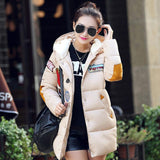 new 2016 winter jacket women military print parkas duck down loose fit coat medium long pathchwork plus size overcoat snowear-Low Cost Product-Low Cost Product