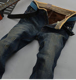 HOT 2016 warm jeans brand jeans men's autumn winter jeans warm flocking warm soft wool men jeans number 087-Low Cost Product-Low Cost Product