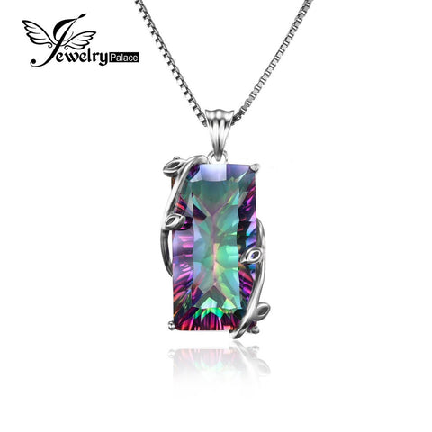 JewelryPalace Rectangle Luxury 15ct Natural Topaz Pendant Genuine 925 Sterling Silver Women Fine Vintage Jewelry Without a Chain-Low Cost Product-Low Cost Product