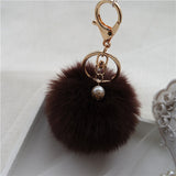 Sale 2016 New Rabbit Fur Ball Keychain Bag Plush Trinket Car Key Ring Car Key Small Pendant llaveros Fast Shipping Feida-Low Cost Product-Low Cost Product