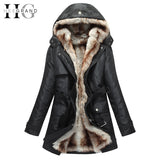 HEE GRAND 2017 Women Winter Coats And Jackets Faux Fur Woman Warm Parka Hood Coat Plus Size 3XL Oversized Basic Jacket WWM056-Low Cost Product-Low Cost Product