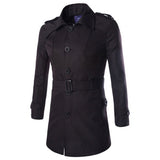 2015 Autumn Fashion Long Trench Coat Men Single Breasted Casual Outerwear Coat Men's Jackets Windbreaker Trench Coat 5 Colors-Low Cost Product-Low Cost Product
