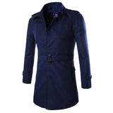 2015 Autumn Fashion Long Trench Coat Men Single Breasted Casual Outerwear Coat Men's Jackets Windbreaker Trench Coat 5 Colors-Low Cost Product-Low Cost Product