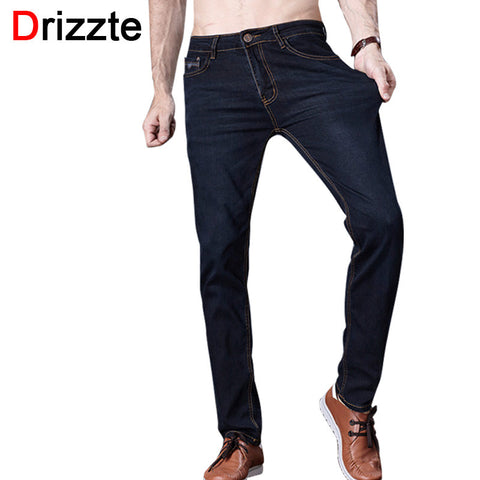 Drizzte Brand Men Jeans Size 28 to 42 Black Blue Stretch Denim Slim Fit Men Jean for Man Pants Trousers Jeans-Low Cost Product-Low Cost Product