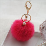 Feitong 2016 New Rabbit Fur Ball Keychain Bag Plush Car Key Ring Car Key Plush Pom Poms Ball Bag Car Ornaments Pendant Key Ring-Low Cost Product-Low Cost Product