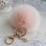 Feitong 2016 New Rabbit Fur Ball Keychain Bag Plush Car Key Ring Car Key Plush Pom Poms Ball Bag Car Ornaments Pendant Key Ring-Low Cost Product-Low Cost Product