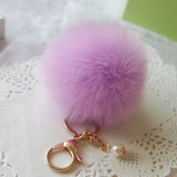 Feitong 2016 New Rabbit Fur Ball Keychain Bag Plush Car Key Ring Car Key Plush Pom Poms Ball Bag Car Ornaments Pendant Key Ring-Low Cost Product-Low Cost Product