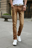 2016 New Fashion Men's Casual Stretch Skinny Jeans Trousers Tight Pants Solid Colors-Low Cost Product-Low Cost Product