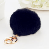 2016 new 10 color trinket Keychain pompons keychains fur Keychain fluffy key chains for cars keyrings trinkets pom pom keychain-Low Cost Product-Low Cost Product