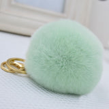 2016 new 10 color trinket Keychain pompons keychains fur Keychain fluffy key chains for cars keyrings trinkets pom pom keychain-Low Cost Product-Low Cost Product