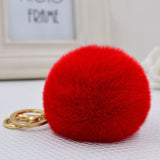 2016 new 10 color trinket Keychain pompons keychains fur Keychain fluffy key chains for cars keyrings trinkets pom pom keychain-Low Cost Product-Low Cost Product