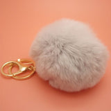 2016 new 10 color trinket Keychain pompons keychains fur Keychain fluffy key chains for cars keyrings trinkets pom pom keychain-Low Cost Product-Low Cost Product