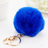 2016 new 10 color trinket Keychain pompons keychains fur Keychain fluffy key chains for cars keyrings trinkets pom pom keychain-Low Cost Product-Low Cost Product