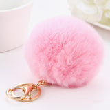 2016 new 10 color trinket Keychain pompons keychains fur Keychain fluffy key chains for cars keyrings trinkets pom pom keychain-Low Cost Product-Low Cost Product