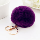 2016 new 10 color trinket Keychain pompons keychains fur Keychain fluffy key chains for cars keyrings trinkets pom pom keychain-Low Cost Product-Low Cost Product