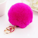 2016 new 10 color trinket Keychain pompons keychains fur Keychain fluffy key chains for cars keyrings trinkets pom pom keychain-Low Cost Product-Low Cost Product
