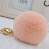 2016 new 10 color trinket Keychain pompons keychains fur Keychain fluffy key chains for cars keyrings trinkets pom pom keychain-Low Cost Product-Low Cost Product