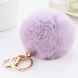 2016 new 10 color trinket Keychain pompons keychains fur Keychain fluffy key chains for cars keyrings trinkets pom pom keychain-Low Cost Product-Low Cost Product