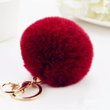 2016 new 10 color trinket Keychain pompons keychains fur Keychain fluffy key chains for cars keyrings trinkets pom pom keychain-Low Cost Product-Low Cost Product