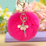 2016 new 10 color trinket Keychain pompons keychains fur Keychain fluffy key chains for cars keyrings trinkets pom pom keychain-Low Cost Product-Low Cost Product