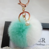 Big Sale !Faux Rabbit Fur Ball Keychain for Bag Plush Car Key Ring Car Key Pendant Amzing-Low Cost Product-Low Cost Product