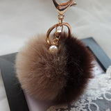 Big Sale !Faux Rabbit Fur Ball Keychain for Bag Plush Car Key Ring Car Key Pendant Amzing-Low Cost Product-Low Cost Product