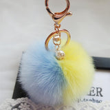 Big Sale !Faux Rabbit Fur Ball Keychain for Bag Plush Car Key Ring Car Key Pendant Amzing-Low Cost Product-Low Cost Product