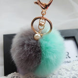 Big Sale !Faux Rabbit Fur Ball Keychain for Bag Plush Car Key Ring Car Key Pendant Amzing-Low Cost Product-Low Cost Product