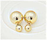 new fashion Cheap Price Fashion Double Sides Matt Candy Color Round Ball Stud Earrings For Lady free shipping crystal jewelry-Low Cost Product-Low Cost Product