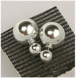 new fashion Cheap Price Fashion Double Sides Matt Candy Color Round Ball Stud Earrings For Lady free shipping crystal jewelry-Low Cost Product-Low Cost Product