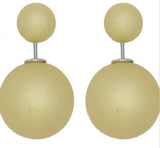 new fashion Cheap Price Fashion Double Sides Matt Candy Color Round Ball Stud Earrings For Lady free shipping crystal jewelry-Low Cost Product-Low Cost Product