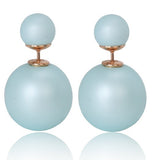 new fashion Cheap Price Fashion Double Sides Matt Candy Color Round Ball Stud Earrings For Lady free shipping crystal jewelry-Low Cost Product-Low Cost Product