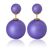 new fashion Cheap Price Fashion Double Sides Matt Candy Color Round Ball Stud Earrings For Lady free shipping crystal jewelry-Low Cost Product-Low Cost Product