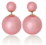 new fashion Cheap Price Fashion Double Sides Matt Candy Color Round Ball Stud Earrings For Lady free shipping crystal jewelry-Low Cost Product-Low Cost Product