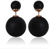 new fashion Cheap Price Fashion Double Sides Matt Candy Color Round Ball Stud Earrings For Lady free shipping crystal jewelry-Low Cost Product-Low Cost Product