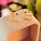 Fashion Lovely Cute Baby Elephant Opal stud earrings women Statement earrings for party free shipping-Low Cost Product-Low Cost Product