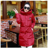 Winter Women's Fashion Down Warm Coats 2016 New Arrival Fashion Long sleeve Hooded Jackets Slim Style Casual Parka Coat 3XL-Low Cost Product-Low Cost Product