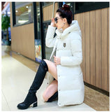 Winter Women's Fashion Down Warm Coats 2016 New Arrival Fashion Long sleeve Hooded Jackets Slim Style Casual Parka Coat 3XL-Low Cost Product-Low Cost Product