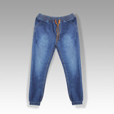 Mens Denim Jeans Men Drawstring Slim Fit Denim Joggers Mens Joggers Jeans Pant Men Stretch Elastic Jean Pencil Pants Casual-Low Cost Product-Low Cost Product
