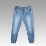 Mens Denim Jeans Men Drawstring Slim Fit Denim Joggers Mens Joggers Jeans Pant Men Stretch Elastic Jean Pencil Pants Casual-Low Cost Product-Low Cost Product