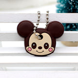 Cartoon Anime Minion Cute Owl Key Cover TO.US Bear Mickey Keychain Silicone Hello Kitty Holder porte clef Ring cat cap chain-Low Cost Product-Low Cost Product